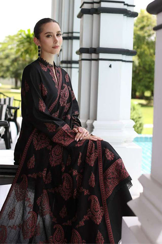 Bareeze 3PC Embroidered Dhanak Suit with Heavy Embroidered Shawal NO-18