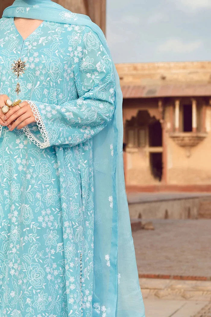 Bareeze 3PC Embroidered Lawn Suit with Embroidered chiffon Dupatta No-12