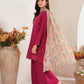 Baroque 3PC Embroidered Chickenkari Lawn with Chiffon Dupatta No-13