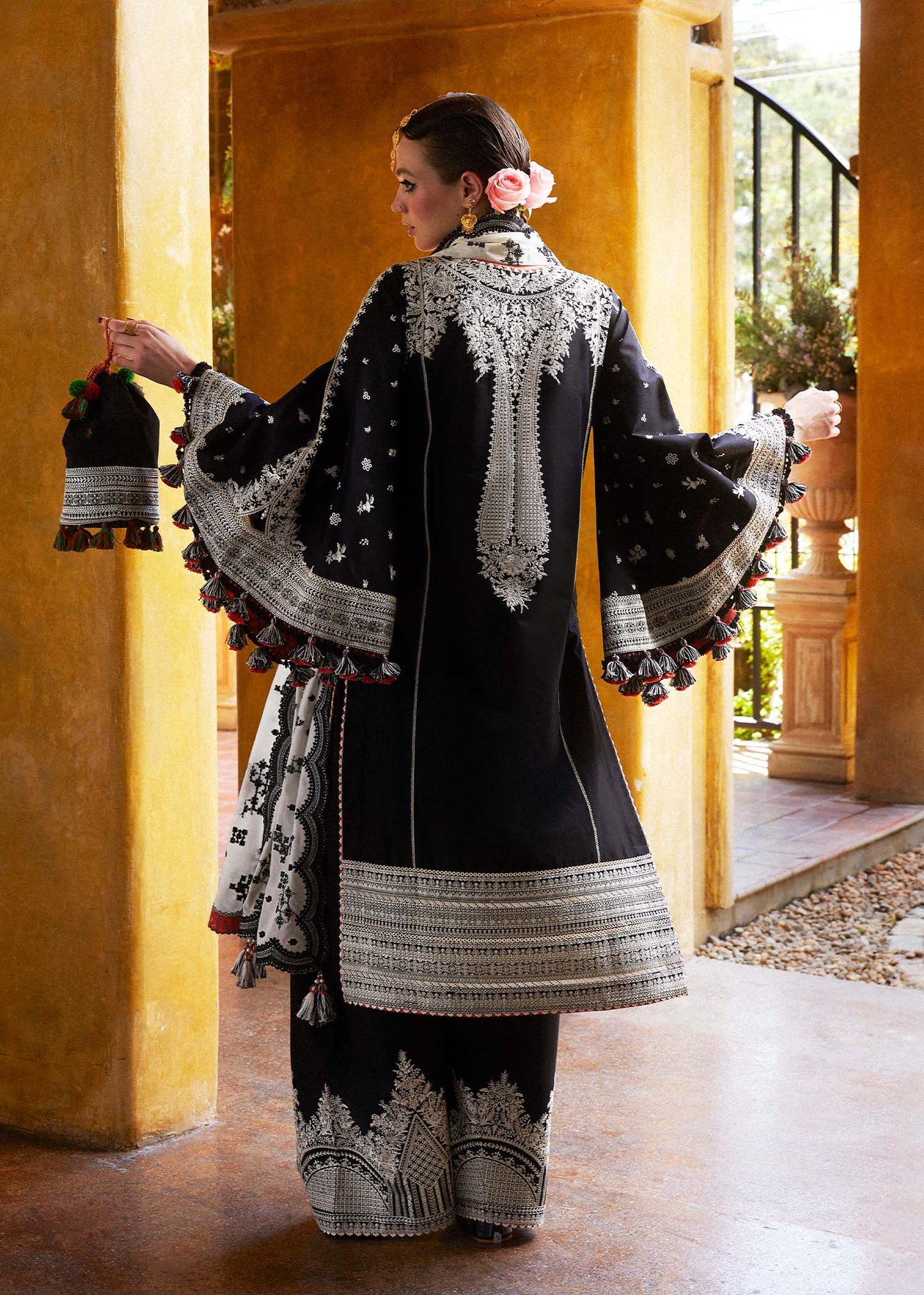 Hussain Rehar 3PC Embroidered Dhanak Suit with Printed Shawal No-29