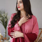 Aisling Baby Pink 3PC Embroidered Dhanak with Embroidered Dhanak Shawl - No-07