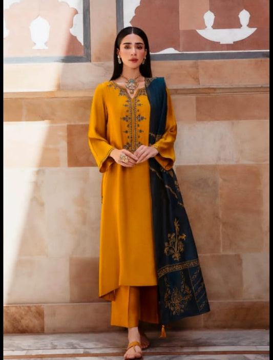 Zunaira Hameed 3pc Collection Dhanak No-19