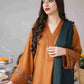 Aisling  3PC Embroidered Dhanak with Embroidered Dhanak Shawl - No-06