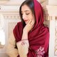 Aisling  3PC Embroidered Dhanak with Embroidered Dhanak Shawl - No-03