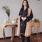 Aisling 3PC Embroidered Dhanak with Embroidered Dhanak Shawl - No-02